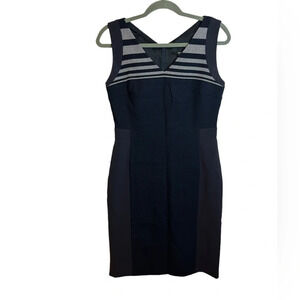 Hugo Boss Navy Blue Career Sheath Dress
